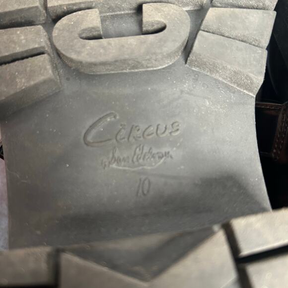 Circus By Sam Edelman Everly Chunky Platform Loafers Brown Leather Size 10 - Picture 12 of 13